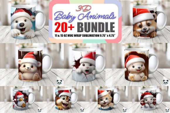 3D Baby Animals Mug Wrap Bundle: Creative Guide
