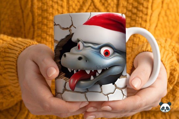 3D Christmas Eel Mug Wrap: A Unique Holiday Design