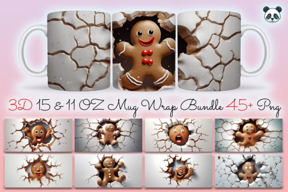 3D Gingerbread Man Mug Wrap Bundle Guide