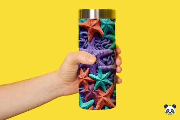 Bringing the Ocean to Life with a Colorful 3D Starfish Tumbler Wrap Bundle