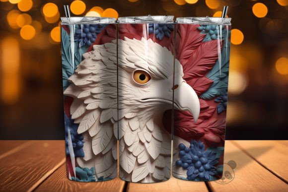 Crafting Custom Drinkware with the Patriotic Eagle 3D Tumbler Wrap Png 18