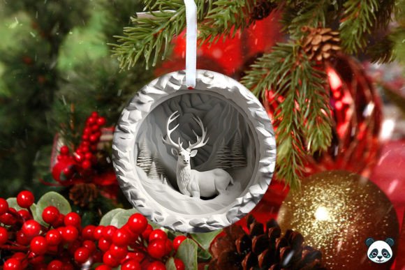 Creating Professional Holiday Decor with the 3D Reindeer Christmas Ornament 2 Design