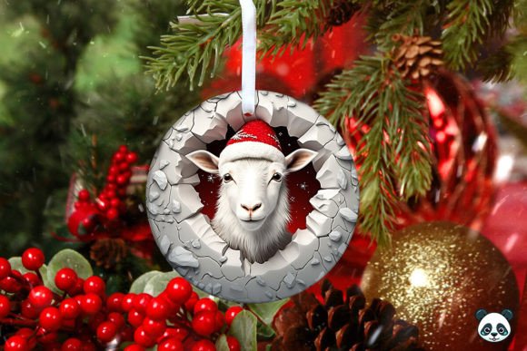 Creating Stunning Holiday Decor with a Mountain Goat 3D Christmas Ornament Design