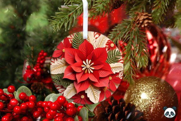 Creating Stunning Holiday Decor with the Poinsettia 3D Christmas Ornament 1 Design