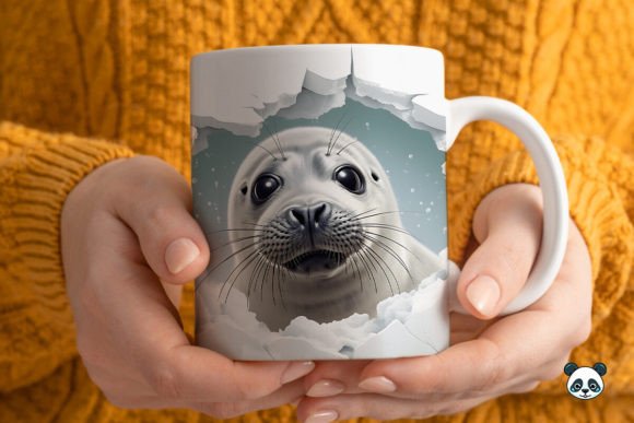 Elevating Custom Drinkware with 3D Harp Seal Mug Wrap Sublimation