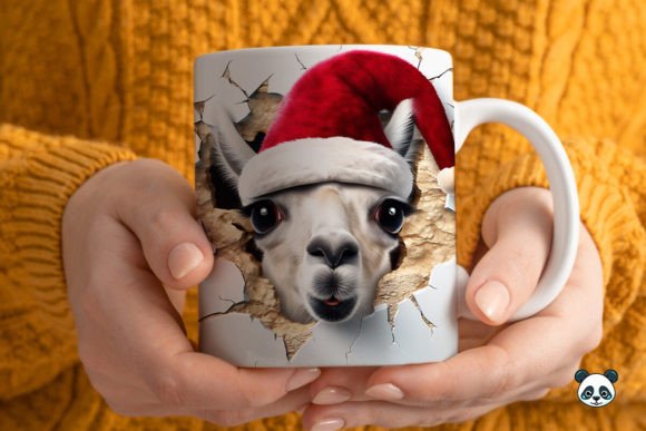 Elevating Holiday Merchandise with a 3D Christmas Llama Mug Wrap