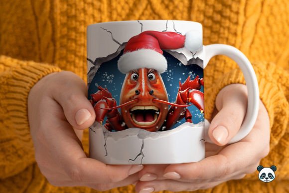 Elevating Holiday Merchandise with the 3D Christmas Lobster Mug Wrap