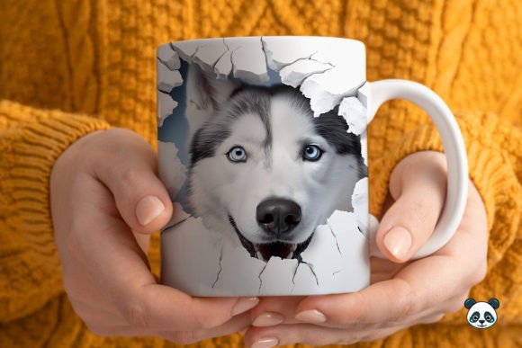 Elevating Personalization: The Strategic Value of 3D Husky Dog Mug Wrap Sublimation