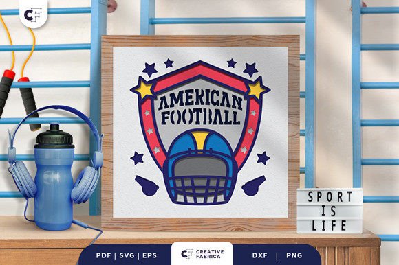 Elevating Sports Memorabilia with the Football 3D Light Box Papercut SVG