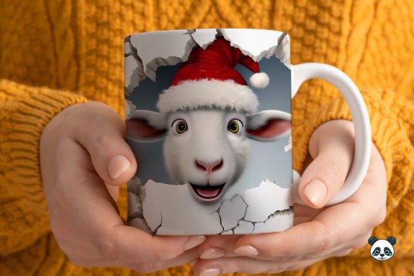 Evaluating the 3D Christmas Sheep Mug Wrap 2 for Sublimation Projects
