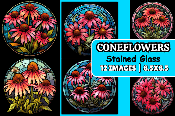 Exploring the Artistic Potential of Coneflowers Stained Glass Designs