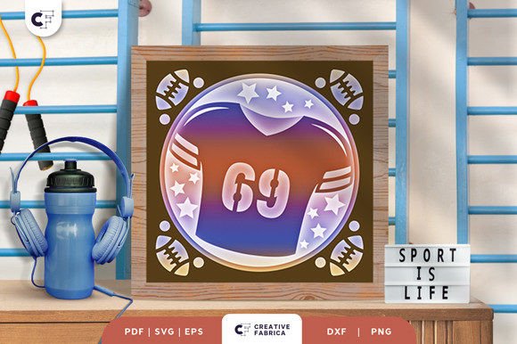 Football 3D Layered Paper Cut SVG Guide