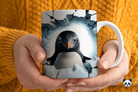Mastering Winter Crafts with the 3D Penguin Mug Wrap Sublimation 2 Design