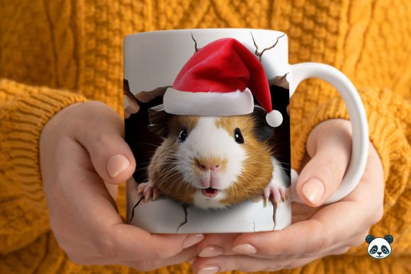 Strategic Application of the 3D Christmas Pig Mug Wrap for Seasonal Branding and Revenue