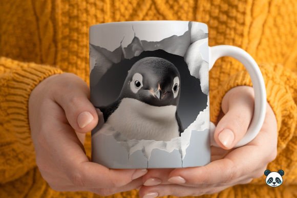 Strategic Implementation of 3D Penguin Mug Wrap Sublimation for Brand Growth