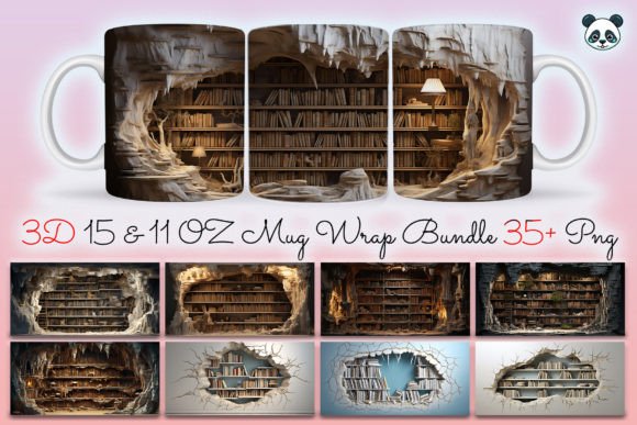 Transform Your Sublimation Business with the 3D Bookshelf Mug Wrap Sublimation Bundle
