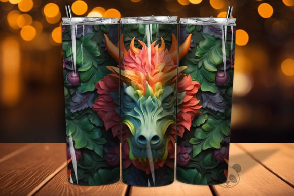 Unleashing Creativity with the 3D Dragon Tumbler Wrap Png 3 Design