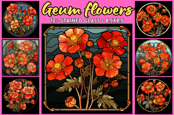 Unlocking Creative Potential with Geum Flowers Stained Glass Digital Designs