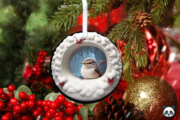 Winter Wren 3D Christmas Ornament Design